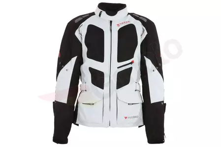 Modeka Breeze Duga tekstilna motoristička jakna, crna i siva, 3XL-1