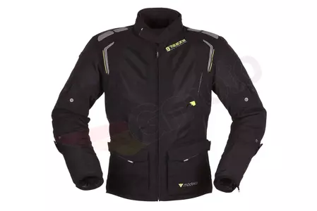 Modeka Breeze Dolga tekstilna motoristična jakna črna 4XL-1