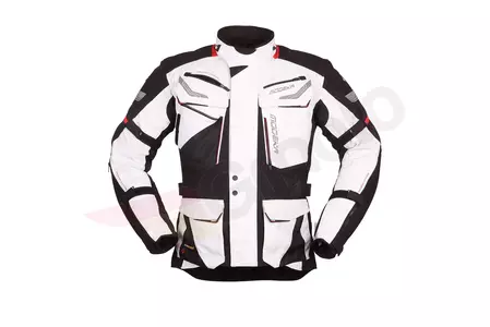 Modeka Chekker giacca da moto in tessuto nero e cenere 3XL-1