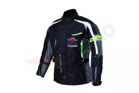 Modeka EL Chango dječja motoristička jakna, crna i neon 128-1