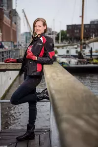 Modeka Janika Lady črno-rdeča tekstilna motoristična jakna 38-3