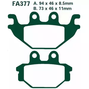Plaquettes de frein EBC FA 377 R (2 pièces)-2