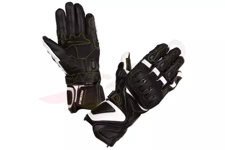 Modeka Daren motoristične rokavice črno-bele 10-1