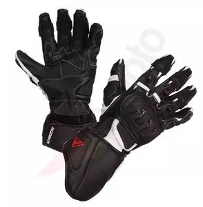 Modeka Jayce mănuși de motocicletă negru și alb 10-1