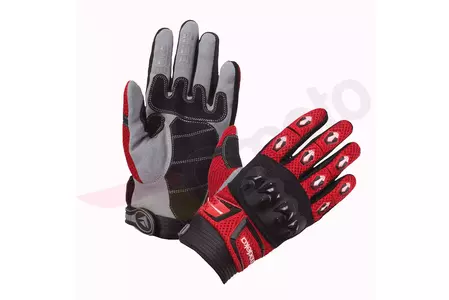 Modeka MX TOP guantes moto negro/rojo 10-1