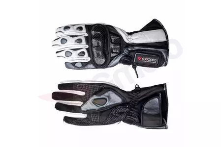 Modeka Sportie mănuși de motocicletă negru și alb 10-1