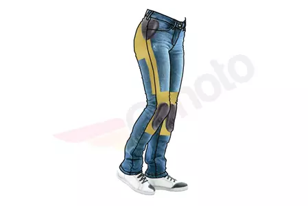 Modeka calças de ganga para motociclistas Alexius azul 30-2