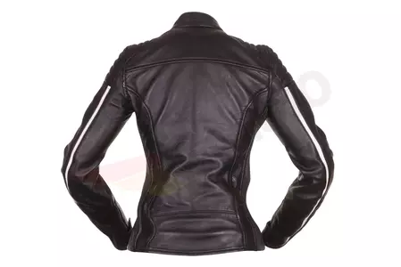 Modeka Alva Lady chaqueta de moto de cuero blanco y negro 34-2