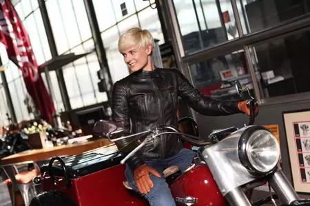 Ženska kožna motociklistička jakna Modeka Kalea, smeđa 36-3