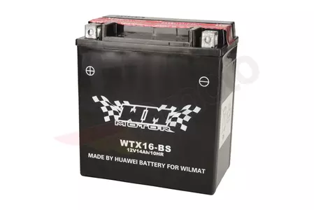 Baterie de 12V 14 Ah WM Motor YTX16-BS 12V fără întreținere-2