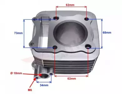 Zylinder Zylindersatz Suzuki GN 125 cm3 57,00mm-2
