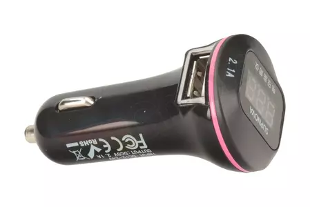 Gniazdo 2X USB z wyświetlaczem napięcia - woltomierz 12V-3