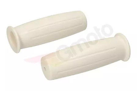 Gumy kierownicy - manetki calowe retro białe-1