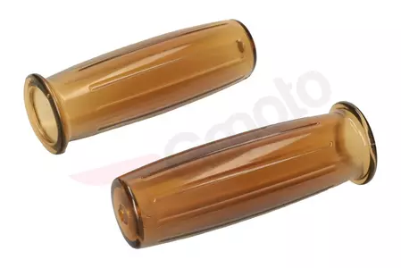Gumy kierownicy - manetki calowe retro brązowe - 135057