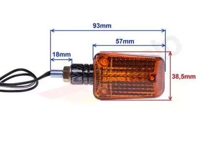 Carbon Mini korte richtingaanwijzer oranje diffuser-2