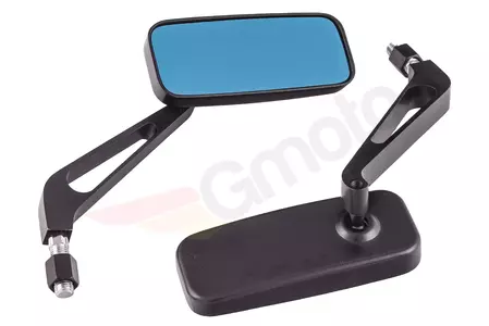 Specchio rettangolare nero personalizzato filettatura destra M10 - 135339
