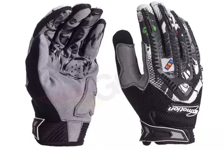 MX Range rukavice na motorku černobílé Inmotion L