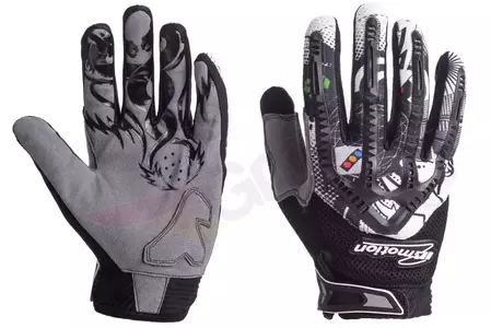 MX Range γάντια μοτοσικλέτας μαύρο και λευκό Inmotion L-2