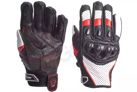 Κοντά αθλητικά γάντια μοτοσικλέτας μαύρο και κόκκινο Inmotion L-2