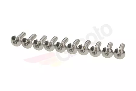 Śruba owiewki - szyby aluminiowa srebrna 5X20mm 10 szt-2