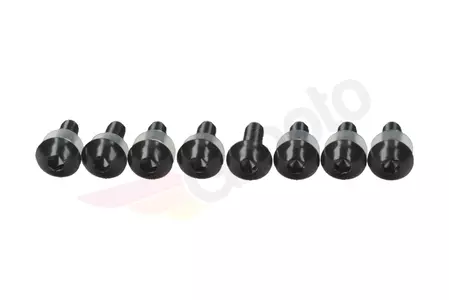 Windschutzscheibe Schrauben mit Gummis Satz von 8 Stück Farbe schwarz-3