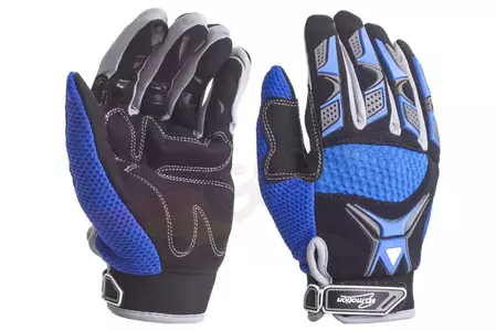 Krížové rukavice na motorku modré XXL Inmotion-1