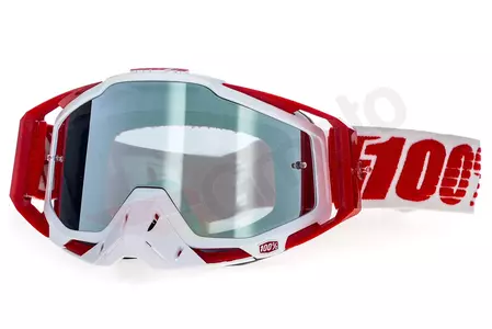 100% Percent Racecraft Plus + Bilal motociklističke naočale - Injected Silver Flash Mirror Lens-1