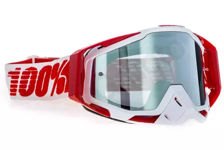 100% Percent Racecraft Plus + Bilal motociklističke naočale - Injected Silver Flash Mirror Lens-3