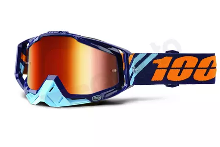 Motociklističke naočale 100% Percent Racecraft Calculus Navy, plava, narančasta, crvena leća, ogledalo-1