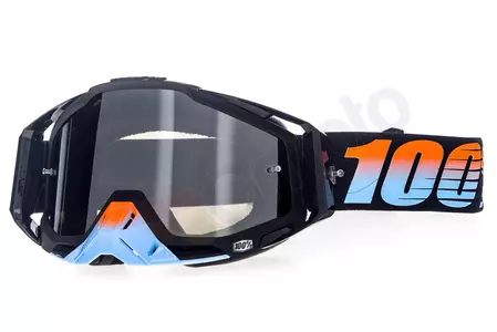 Motociklističke naočale 100% Percent Racecraft Starlight, crne, staklo, srebrno ogledalo-1