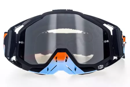 Gafas de moto 100% Porcentaje Racecraft Starlight color negro cristal plata espejo-2