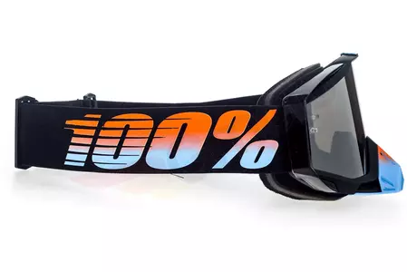 Gafas de moto 100% Porcentaje Racecraft Starlight color negro cristal plata espejo-4