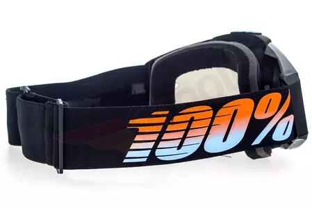 Gafas de moto 100% Porcentaje Racecraft Starlight color negro cristal plata espejo-5