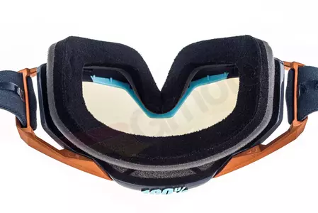 Gafas de moto 100% Porcentaje Racecraft Ergono color negro azul cristal plata espejo-10