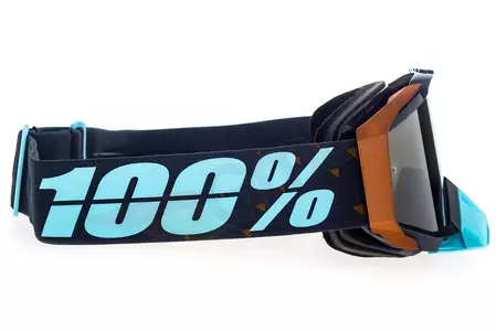 Gafas de moto 100% Porcentaje Racecraft Ergono color negro azul cristal plata espejo-4