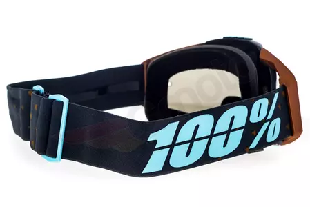 Gafas de moto 100% Porcentaje Racecraft Ergono color negro azul cristal plata espejo-5