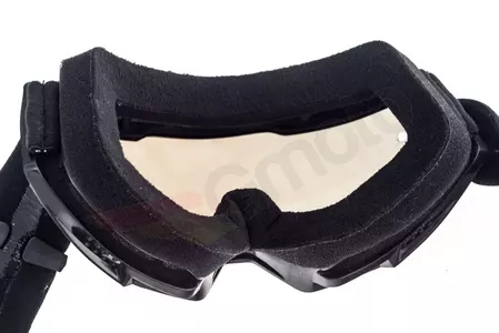 Gafas de moto 100% Percent modelo Strata Goliath color negro y blanco cristal espejo plateado-10