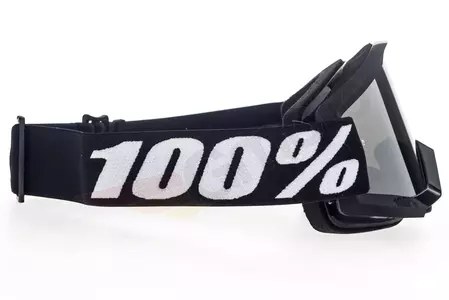 Gafas de moto 100% Percent modelo Strata Goliath color negro y blanco cristal espejo plateado-4