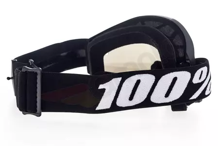 Gafas de moto 100% Percent modelo Strata Goliath color negro y blanco cristal espejo plateado-5