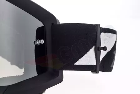 Gafas de moto 100% Percent modelo Strata Goliath color negro y blanco cristal espejo plateado-8