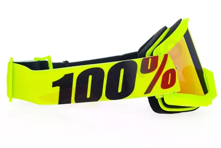 Motorističke naočale 100% Percent model Strata Mercury boja žuto-crvena, staklo, crvena, ogledalo-4