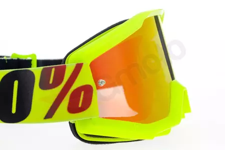 Motorističke naočale 100% Percent model Strata Mercury boja žuto-crvena, staklo, crvena, ogledalo-9