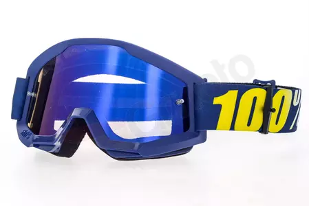 Gafas de moto 100% Percent modelo Strata Hope azul marino cristal espejo color azul - 50410-238-02