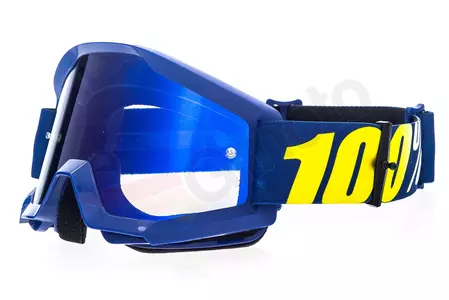Gogle motocyklowe 100% Procent model Strata Hope kolor granatowy szybka niebieska lustro-2