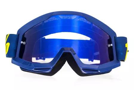 Motorrad Crossbrille Goggle 100% PROZENT Strata Hope dunkelblau blau verspiegelt-3