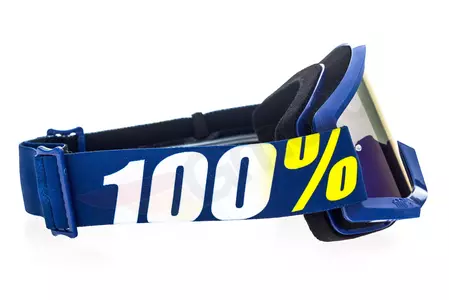 Motorrad Crossbrille Goggle 100% PROZENT Strata Hope dunkelblau blau verspiegelt-5