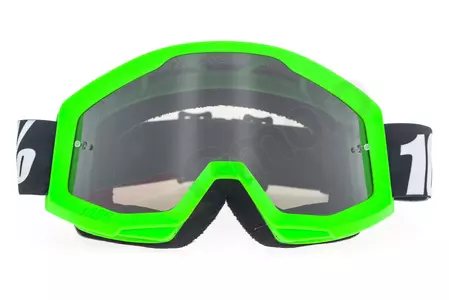Motorrad Crossbrille Goggle 100% Prozent Strata Arkon schwarz/grün silber verspiegelt-2