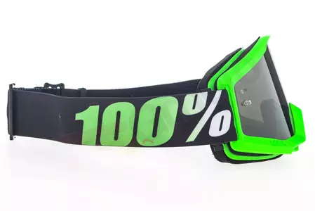 Motorrad Crossbrille Goggle 100% Prozent Strata Arkon schwarz/grün silber verspiegelt-4