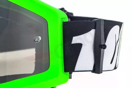 Motorrad Crossbrille Goggle 100% Prozent Strata Arkon schwarz/grün silber verspiegelt-8