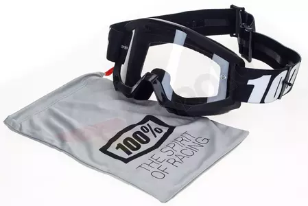 Gafas de moto 100% Percent modelo Strata Outlaw color negro cristal transparente-11